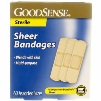 GoodSense Sheer Adhesive Assorted Sizes 60 CT