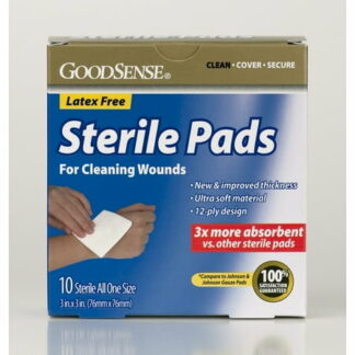 GoodSense Sterile Pads (3" X 3") (12 Ply ProduCT Better Than Brand) 10 CT