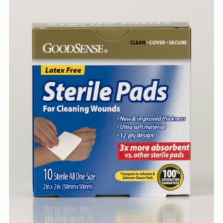 GoodSense Sterile Pads (2" X 2") (12 Ply ProduCT Better Than Brand) 10 CT