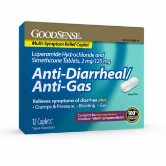 GoodSense Loperamide Hci 2 Mg Simethicone 125 Mg Anti-Diar/Anti-Gas Cplt 12 CT