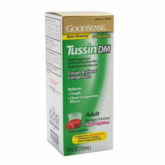 GoodSense Tussin DM Cough & Chest Congestion 20 Mg/200 Mg 4 oz Raspberry