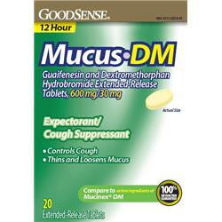 GoodSense Mucus Relief DM 600 Mg/30 Mg Extended Release Tablets 20 CT