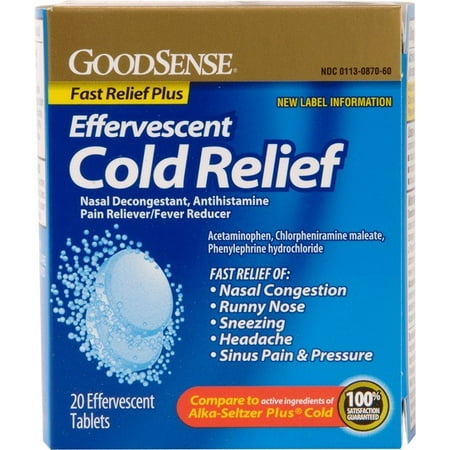 GoodSense Effervescent Cold Relief Plus 20 CT