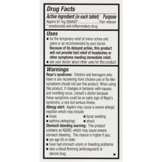 GoodSense Aspirin 81 Mg Enteric Safety Coated Tablets 120 CT