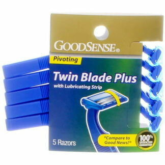 GoodSense Twin Blade Plus With Lubricating Strip Pivoting 5 CT