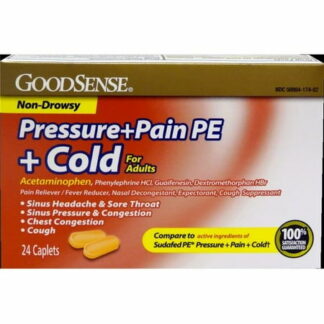 GoodSense Pressure + Pain Pe Cold Non Drowsy Caplets 24 CT